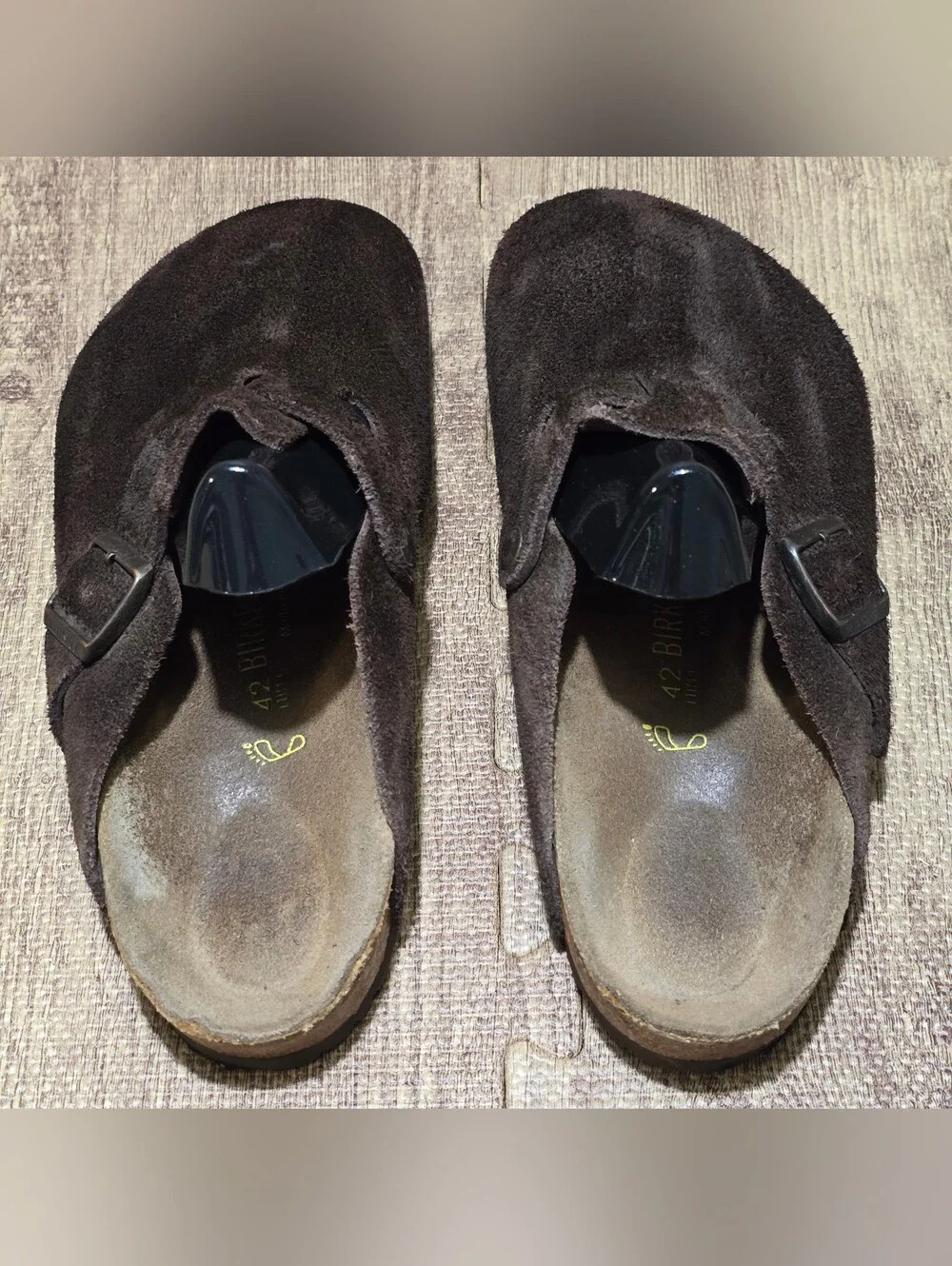 Birkenstock Boston Soft Footbed Suede Mocha Brown Clogs Men 9-9.5 Regular 42